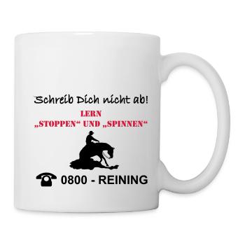 Schreib Dich nicht ab Reining - Tasse - Weiß - Rechts