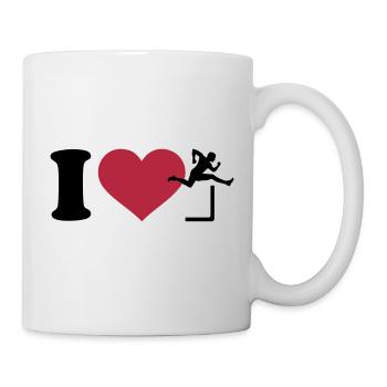 I love Course de haies - Mug blanc - blanc - Droite