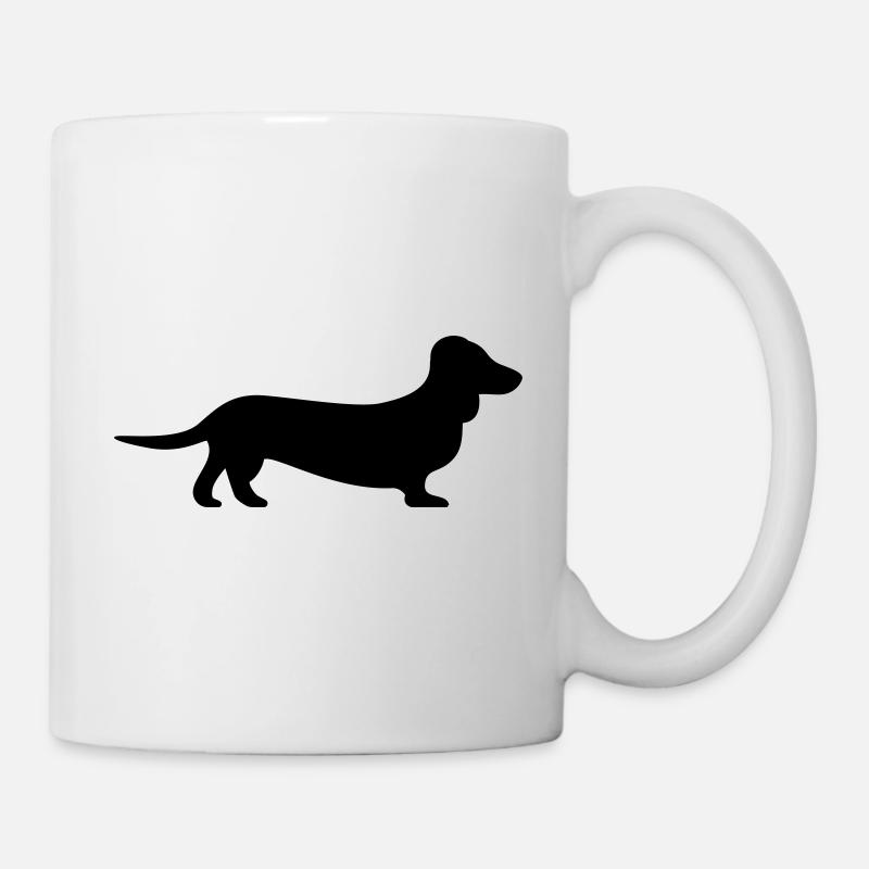 Hund: Dackel - Tasse - Weiß