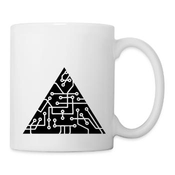 dreieck form mikrochip technologie cool design mus - Tasse - Weiß - Rechts