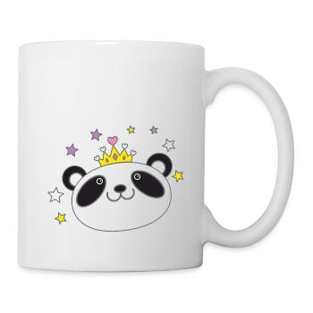 couronne de visage de panda dans une couronne royale - Mug blanc - blanc - Droite