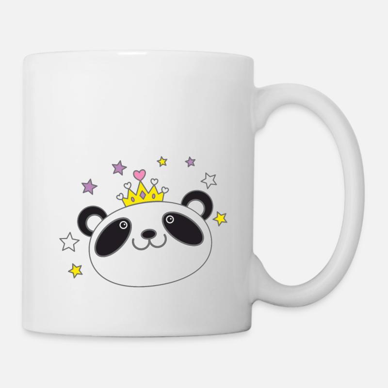 Panda Gesicht Krone in einer königlichen Krone - Tasse - Weiß