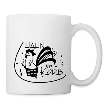 Hahn im Korb - Tasse - Weiß - Rechts