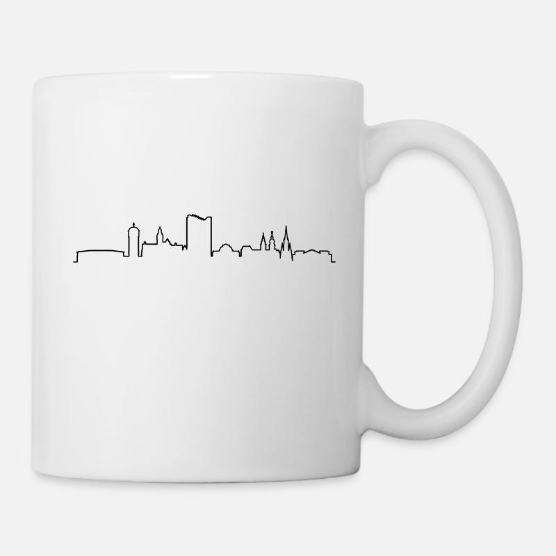 Skyline Chemnitz Linie - Tasse - Weiß