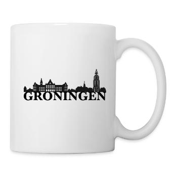 Groningen Netherlands skyline gift idea - Mug - white - Right
