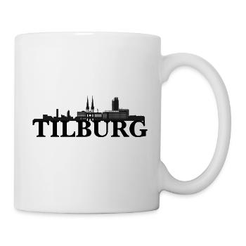 Tilburg Netherlands skyline gift idea - Mug - white - Right