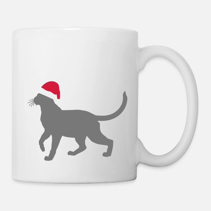 chat de Noël - Mug blanc - blanc