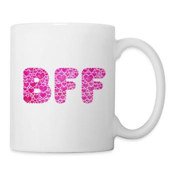 BFF (hearts & letters) - Mug - white - Right