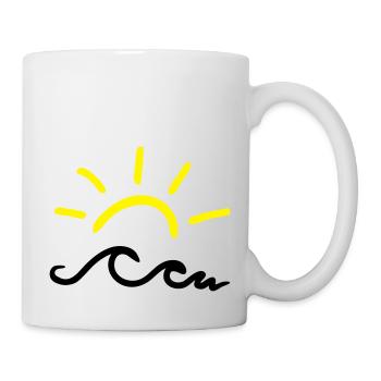 Sun and waves - Mug blanc - blanc - Droite