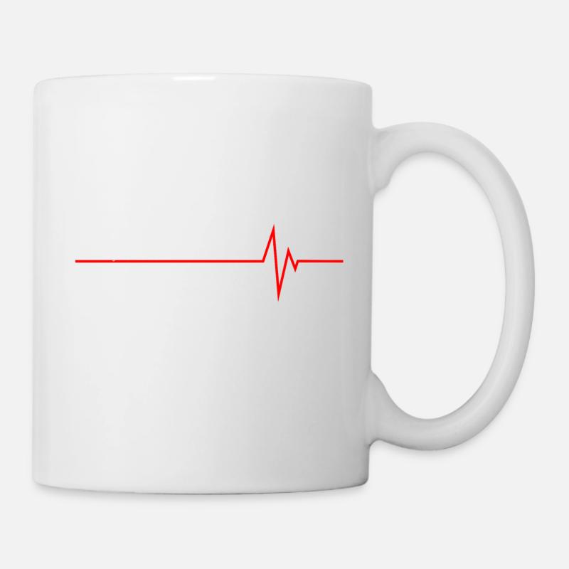 Herzschlag Feuerwehr - Tasse - Weiß