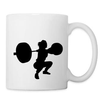 lift girl squat - Tasse - Weiß - Rechts