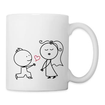 ehepaar_antrag_002 - Tasse - Weiß - Rechts