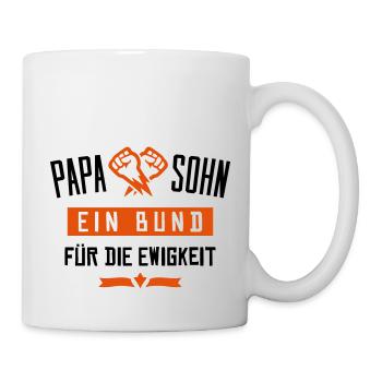 papa sohn bund ewigkeit - Tasse - Weiß - Rechts