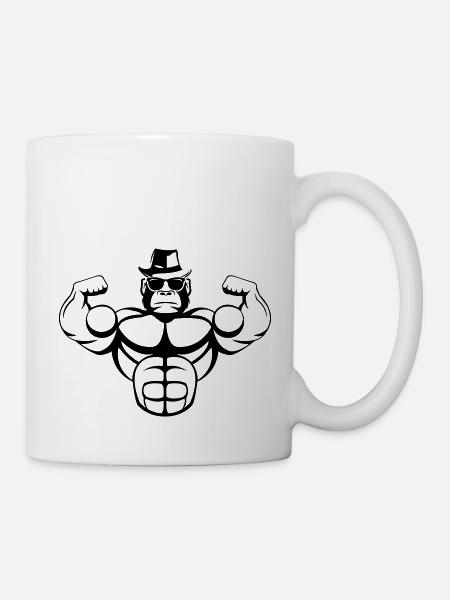 strong_gorilla_001 - Mug - white