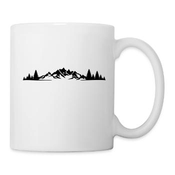 Natur - Berge Wald - Tasse - Weiß - Rechts