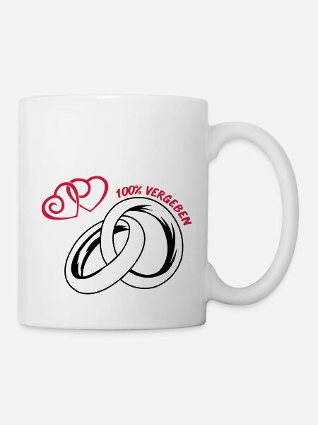 100_vergeben_eheringe_02 - Tasse - Weiß