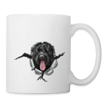 RussischerSchwarzerTerrier Metall - Tasse - Weiß - Rechts