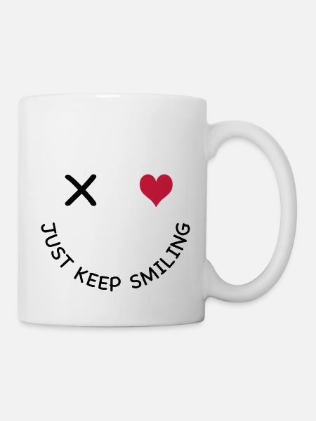 sourire - Mug blanc - blanc