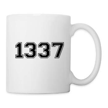 1337 Black - Leet Speak - Mug - white - Right