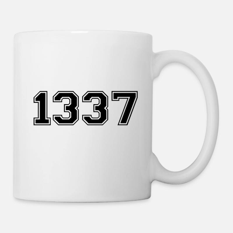 1337 Black - Leet Speak - Mug - white