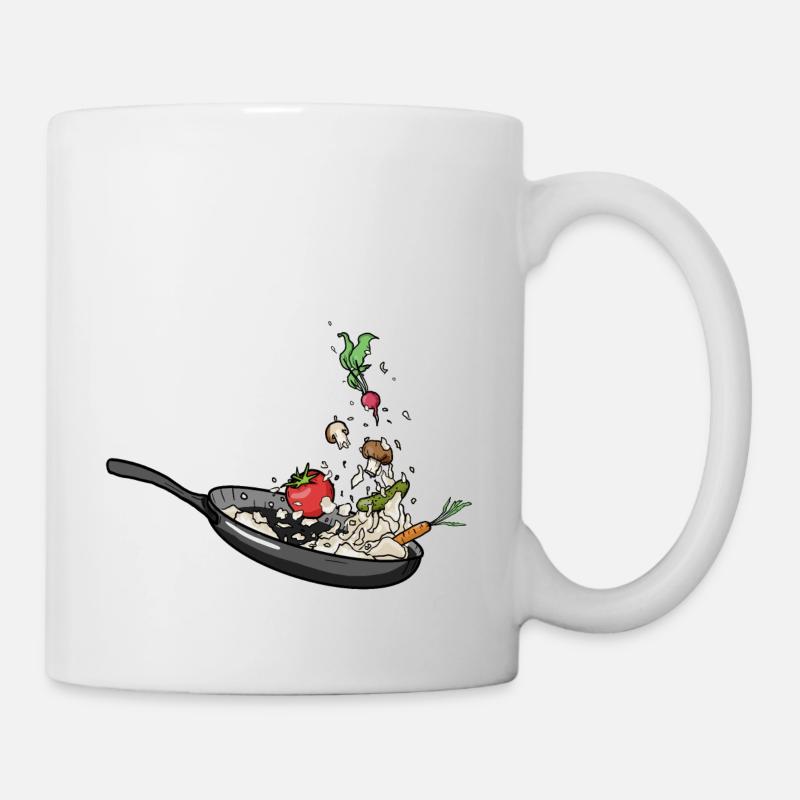 Gemüsepfanne - Tasse - Weiß