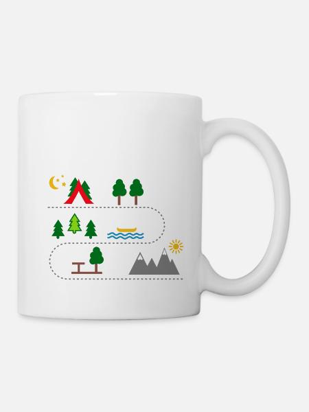 camping - Tasse - Weiß