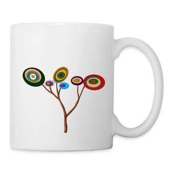 Arbre de couleur - Mug blanc - blanc - Droite