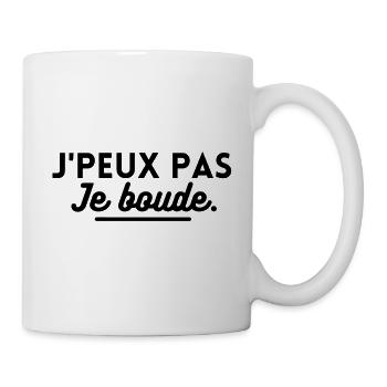 J'peux pas je boude. cadeau boudeuse boudeur - Mug blanc - blanc - Droite