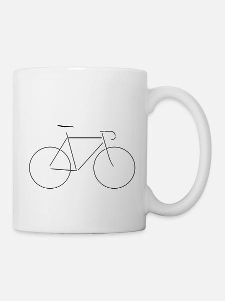 Fahrrad Striche Minimal Dezent - Tasse - Weiß
