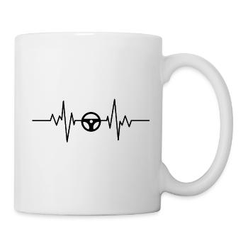 battements de coeur volant conduire. tshirt pilote - Mug blanc - blanc - Droite