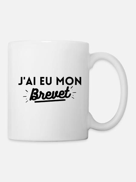 J'ai eu mon brevet. brevet des collèges - Mug blanc - blanc