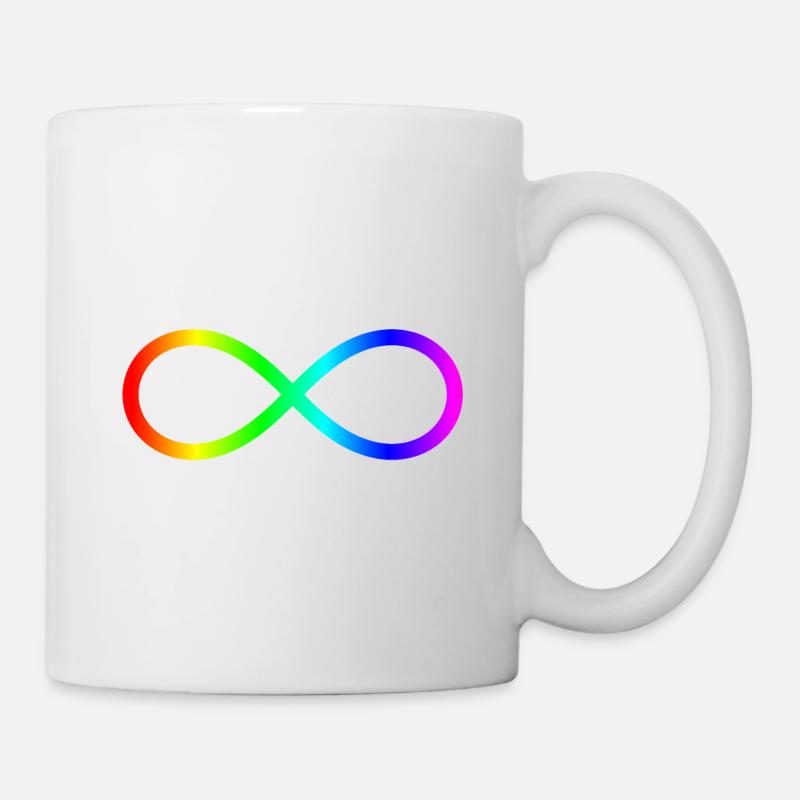 Lemniscate Rainbow Sacred Geometry - Mug - white
