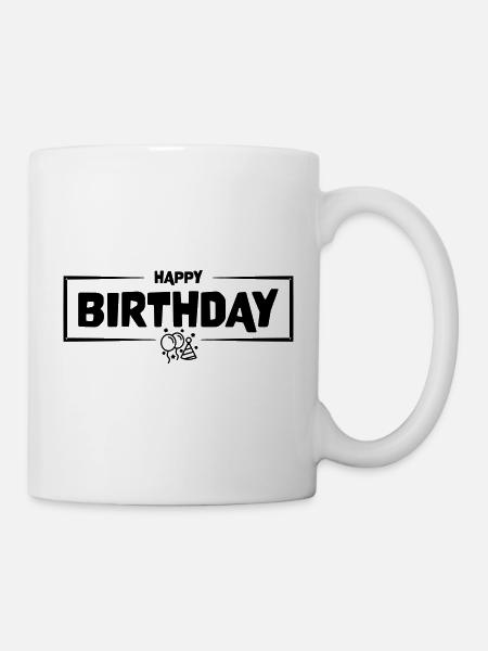Happy Birthday - Tasse - Weiß