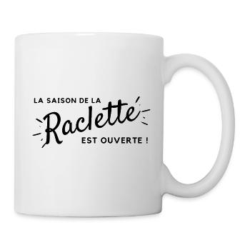 La Saison de la raclette ouverte - idée cadeau - Mug blanc - blanc - Droite