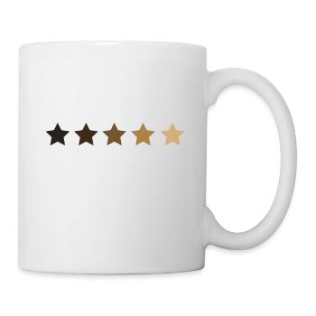 5 étoiles Design Skintone Couleur de peau Mélanine - Mug blanc - blanc - Droite