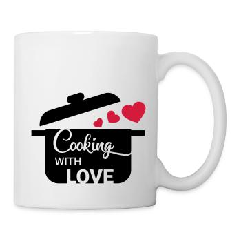 Cooking with love - Tasse - Weiß - Rechts