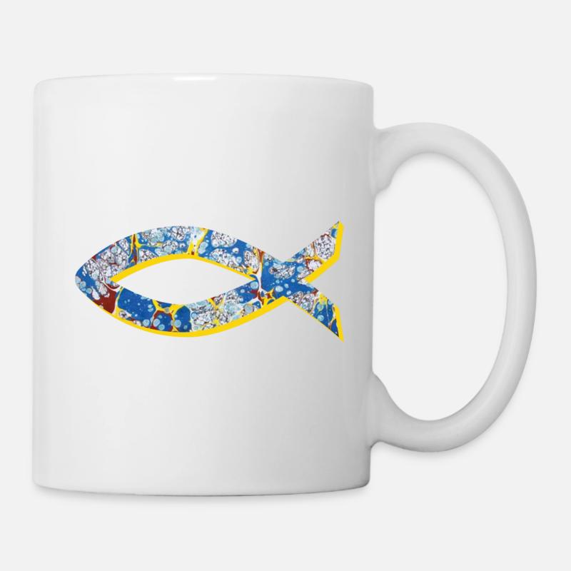 fisch ichthys e 205 - Tasse - Weiß