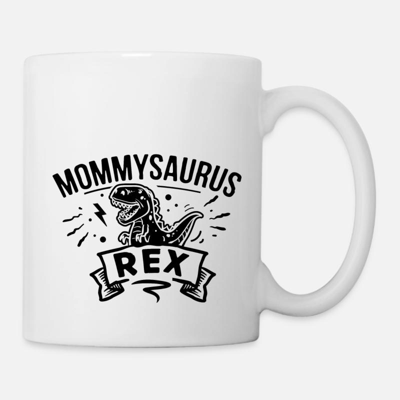 Mommysaurus for dark colors black - Mug - white