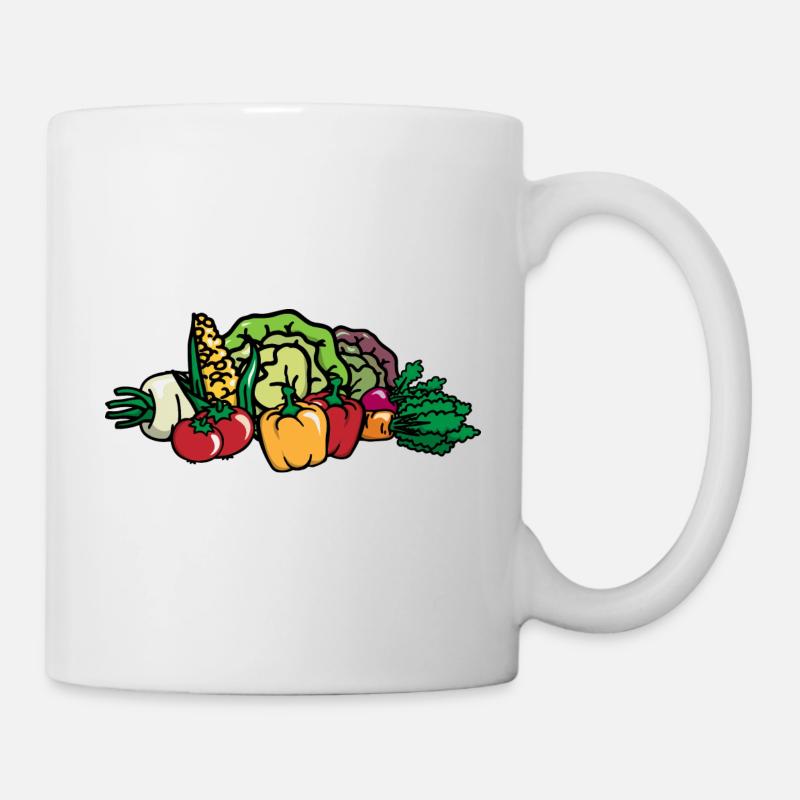 Colorful Vegetables - Mixed Vegetables - Vegetable Basket - Mug - white