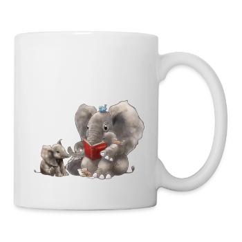 BB Mutter liest Buch - Tasse - Weiß - Rechts