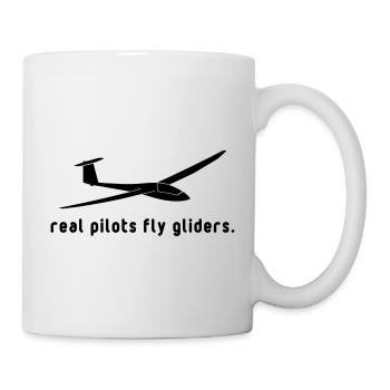 Véritable pilote de planeur drôle de glisser cadeau - Mug blanc - blanc - Droite