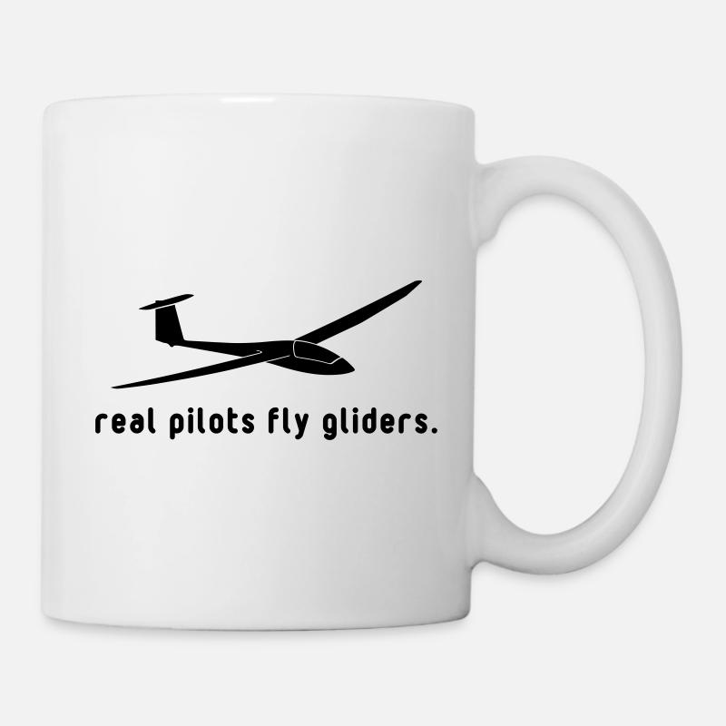 Echter Pilot Segelflieger lustig Geschenk gleiten - Tasse - Weiß