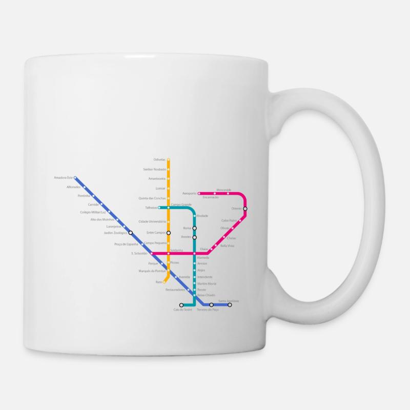 Metro Lisboa - Tasse - Weiß