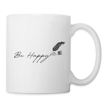 Be Happy - Tasse - Weiß - Rechts