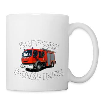 Feuerwehrauto - Tasse - Weiß - Rechts