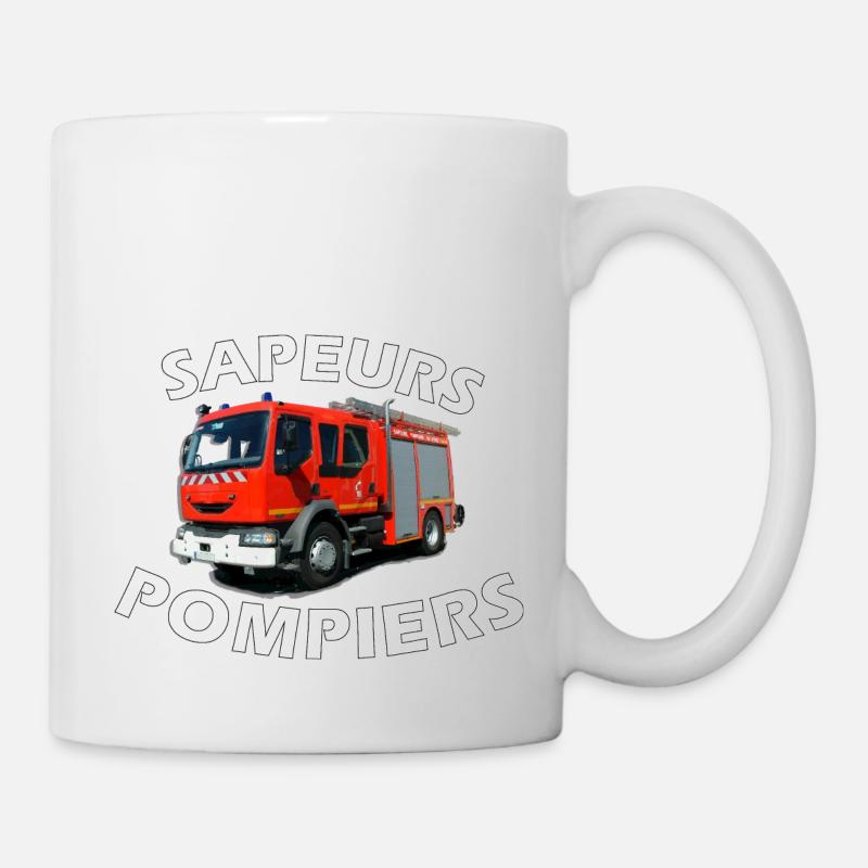 Feuerwehrauto - Tasse - Weiß