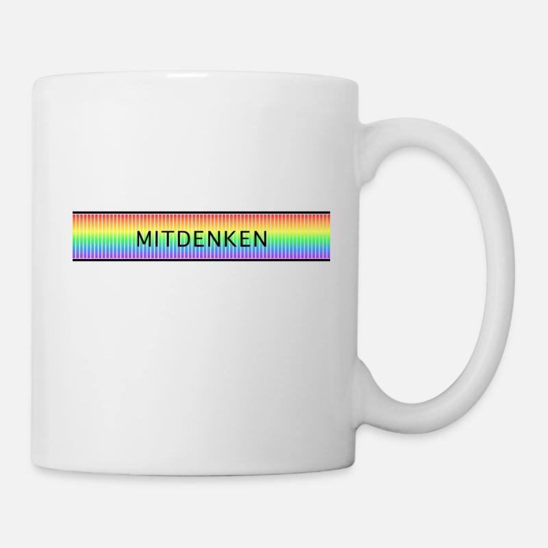 Denk bunt - Tasse - Weiß