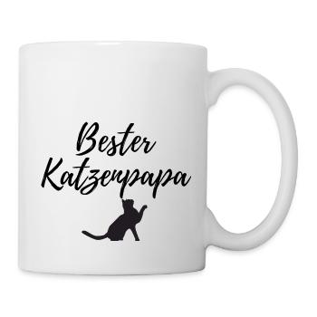 Katzenpapa Cat Lover Lady Mieze Katze Miau Idee - Tasse - Weiß - Rechts