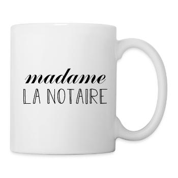 cadeau notaire départ collègue femme humour drôle - Mug blanc - blanc - Droite