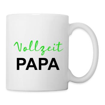 vollzeit papa - Tasse - Weiß - Rechts